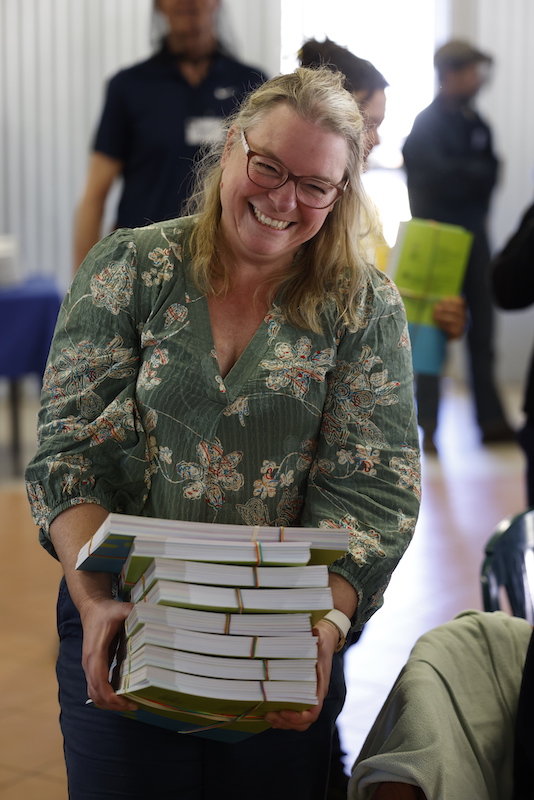Jodie Hummerston carrying books